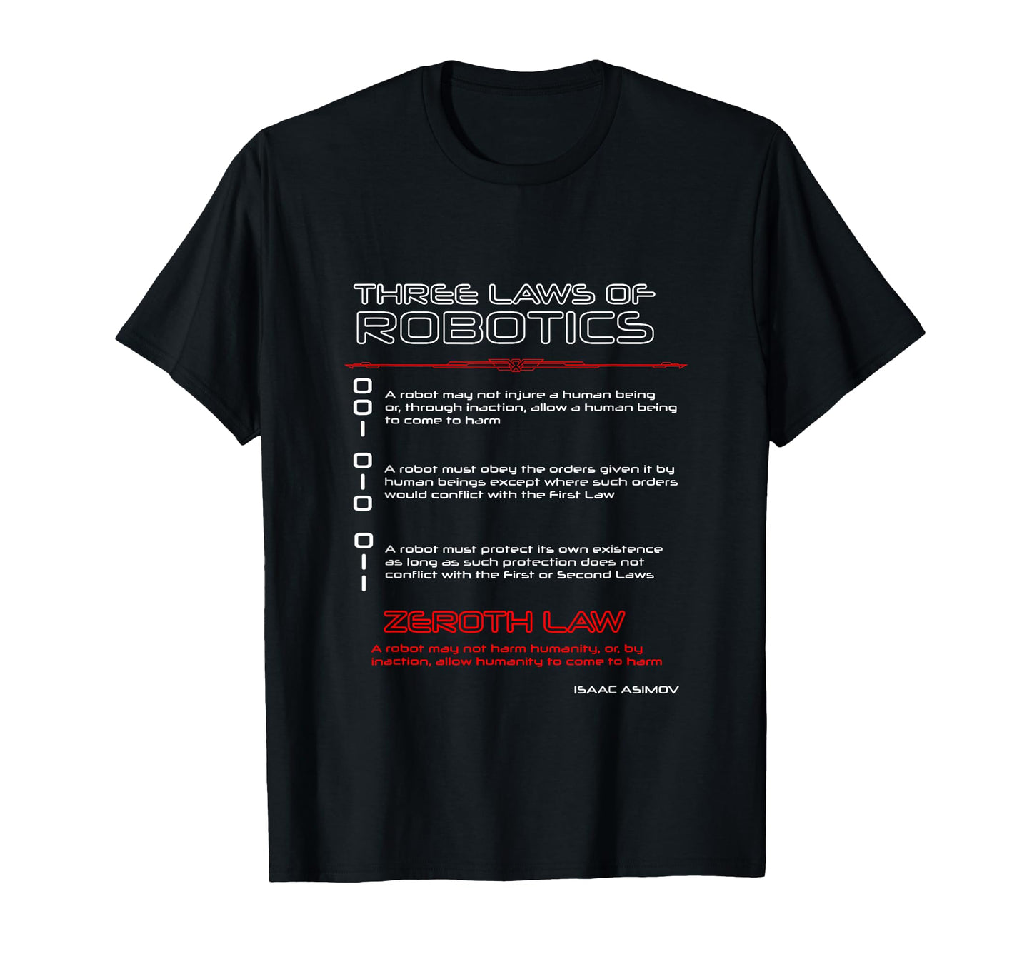 THREE LAWS OF ROBOTICS & THE ZEROTH LAW T-Shirt