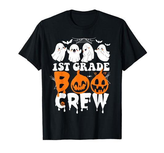 First Grade Boo Crew Teacher Student Cute Ghost Halloween T-Shirt