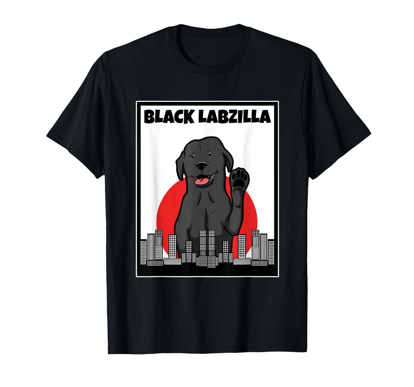 Black labzilla | Funny Lab Labrador Retriever Dogs Trendy T-Shirt
