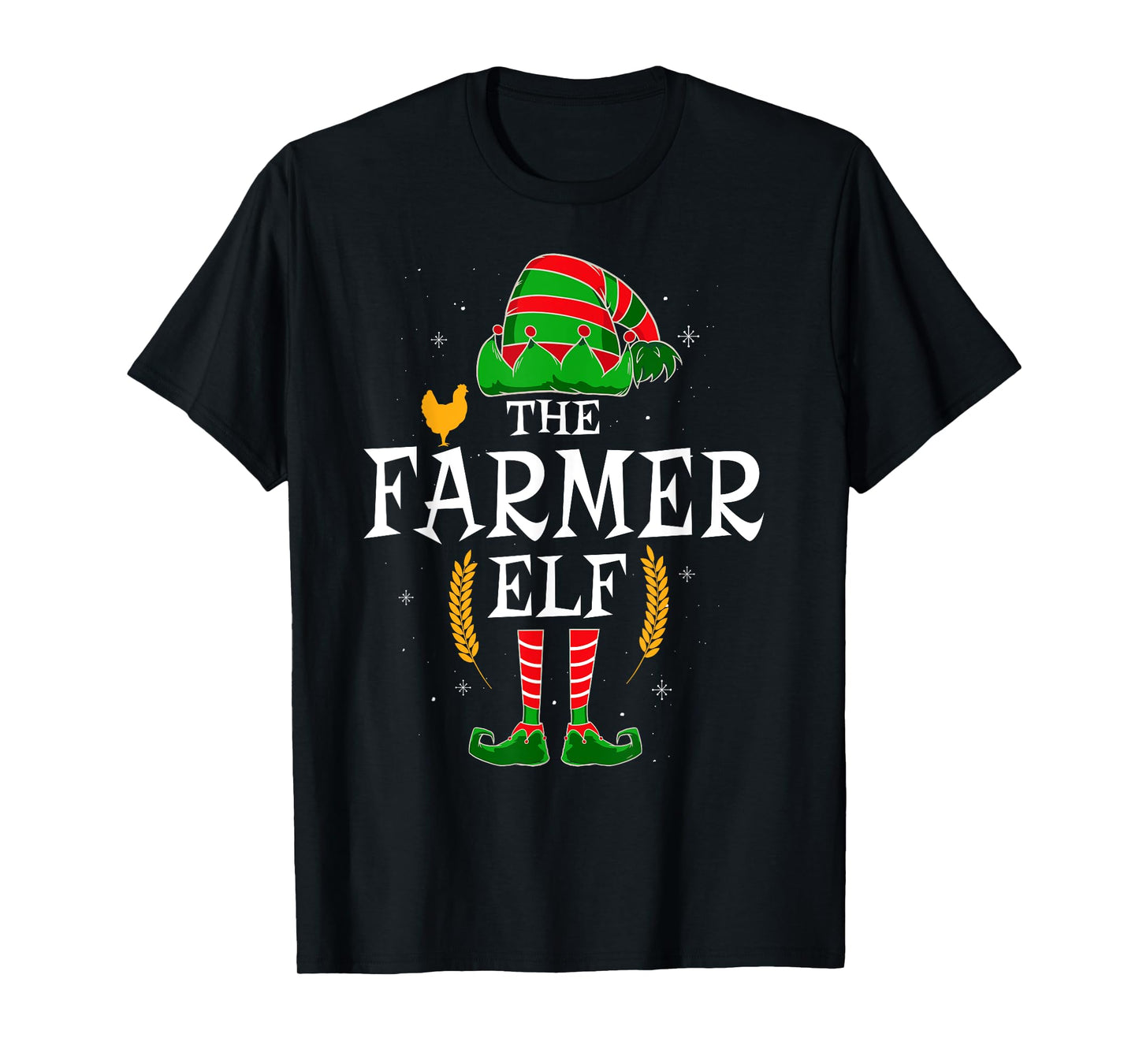 The Farmer Elf Group Matching Family Christmas Farm Funny T-Shirt