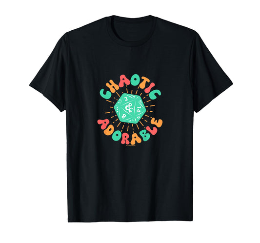 Dungeons & Dragons Chaotic Adorable Dragon Dice Youth Logo T-Shirt