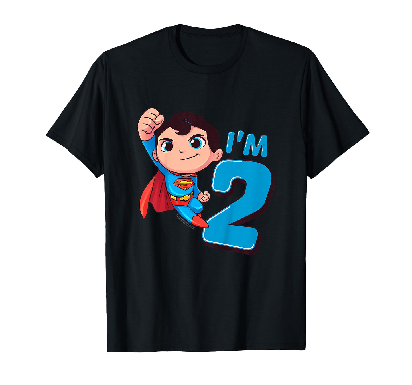 Kids Superman 2nd Birthday Cute I'm 2 T-Shirt