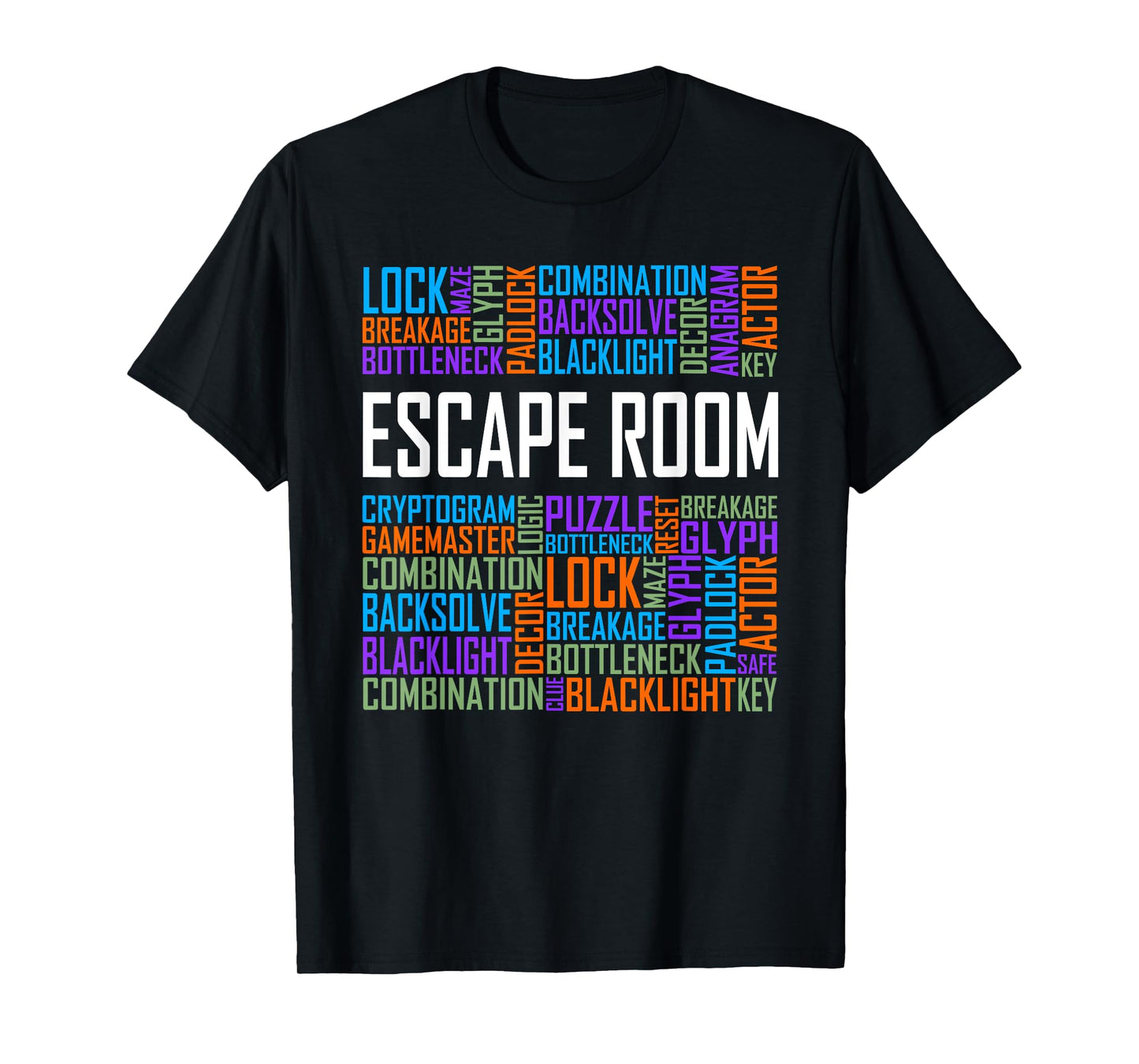 Escape Room Words Gift Locked Room Enthusiast Gifts T-Shirt