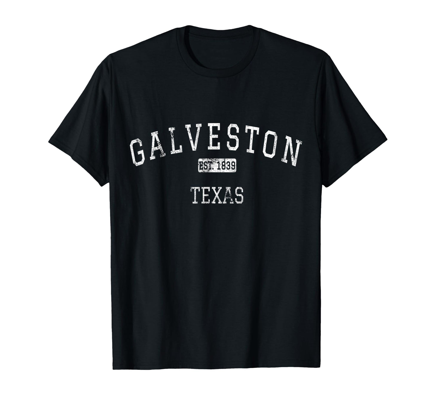 Galveston Texas Vintage Black Men's Small Classic Fit Short Sleeve T-Shirt
