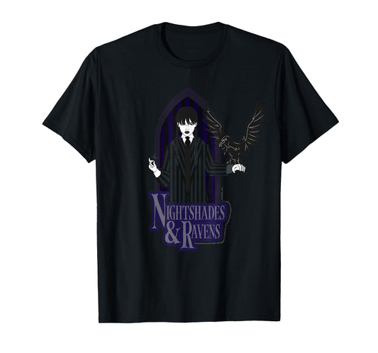 Wednesday Nightshade & Ravens Poster T-Shirt