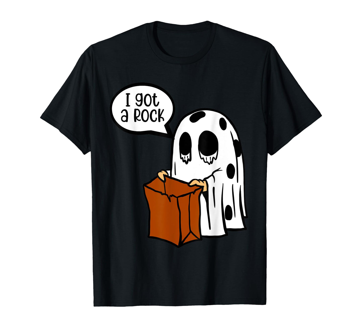 Halloween I Got A Rock Ghost Costume with Brown paper bag T-Shirt