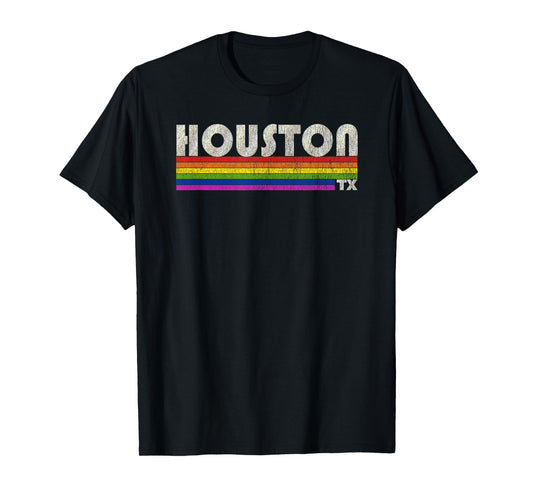 Vintage 80's Style Houston TX Gay Pride Month T-Shirt