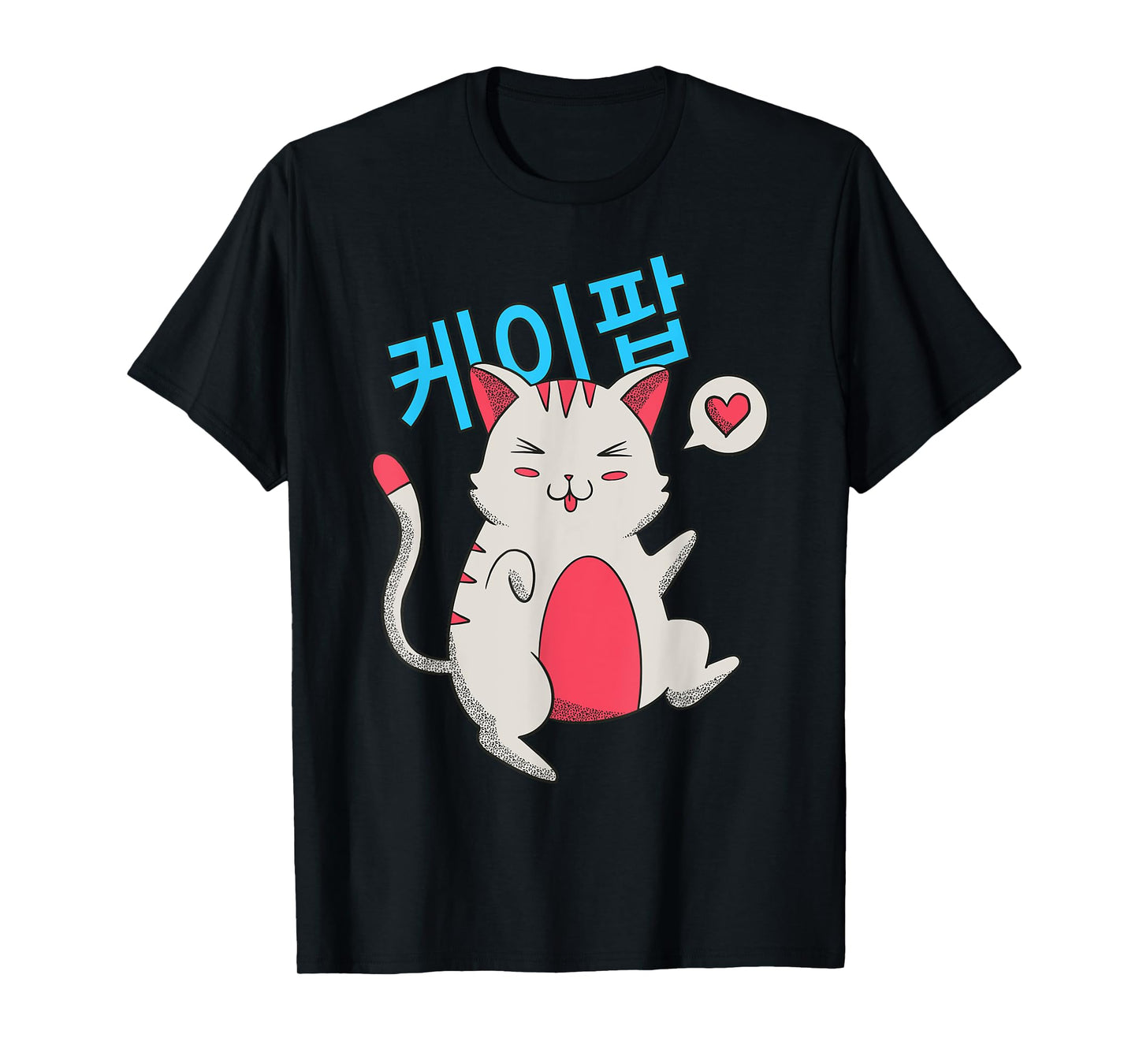 K-Pop Cat Graphic Shirts Kawaii Cute K Pop Korean Teen Girls T-Shirt