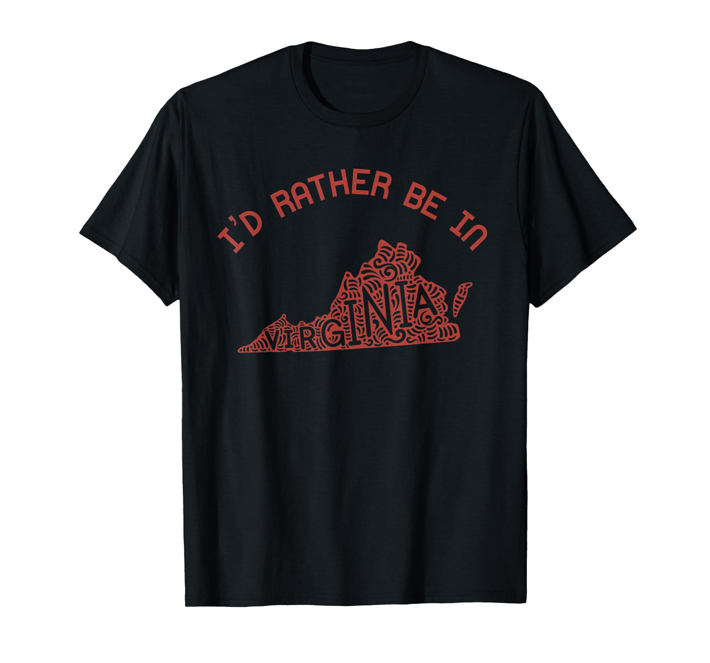 Id Rather Be In Virginia Vintage State Heart Vacation VA T-Shirt