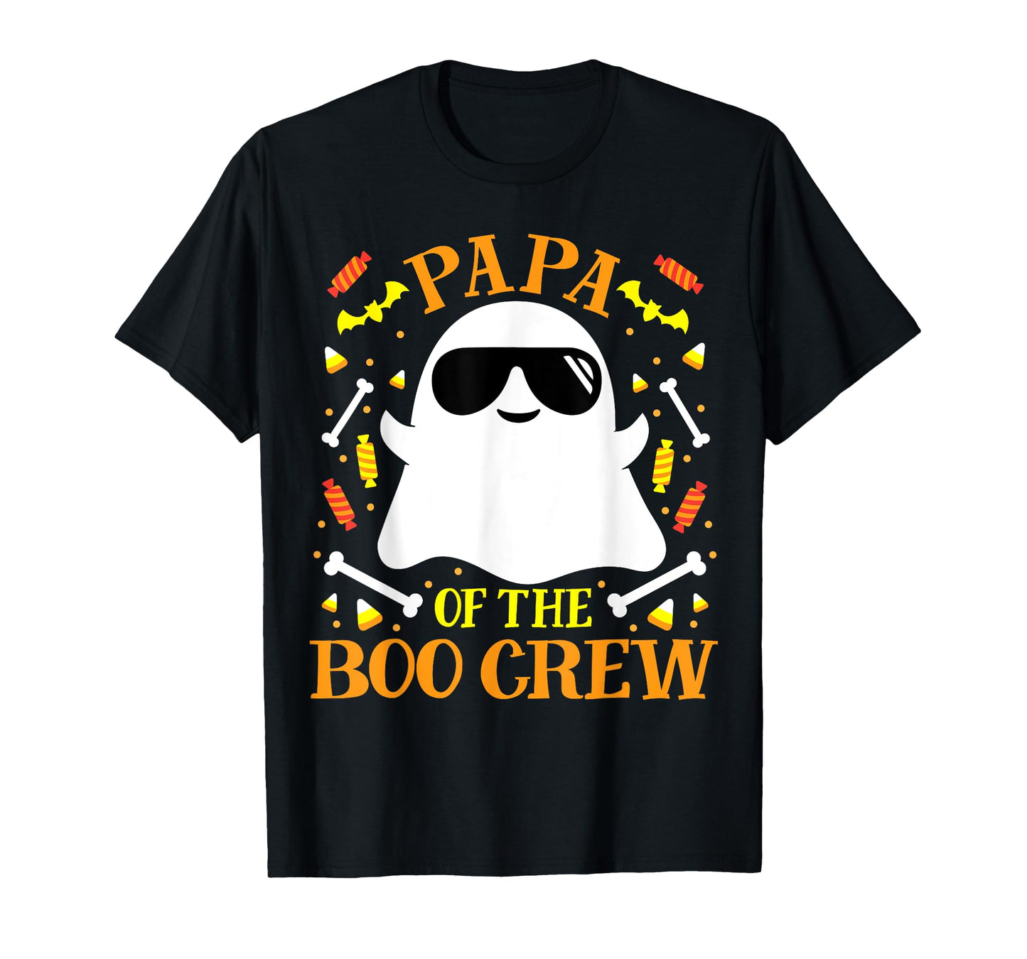 Papa Boo Crew Ghost Matching Family Set Grandpa Halloween T-Shirt