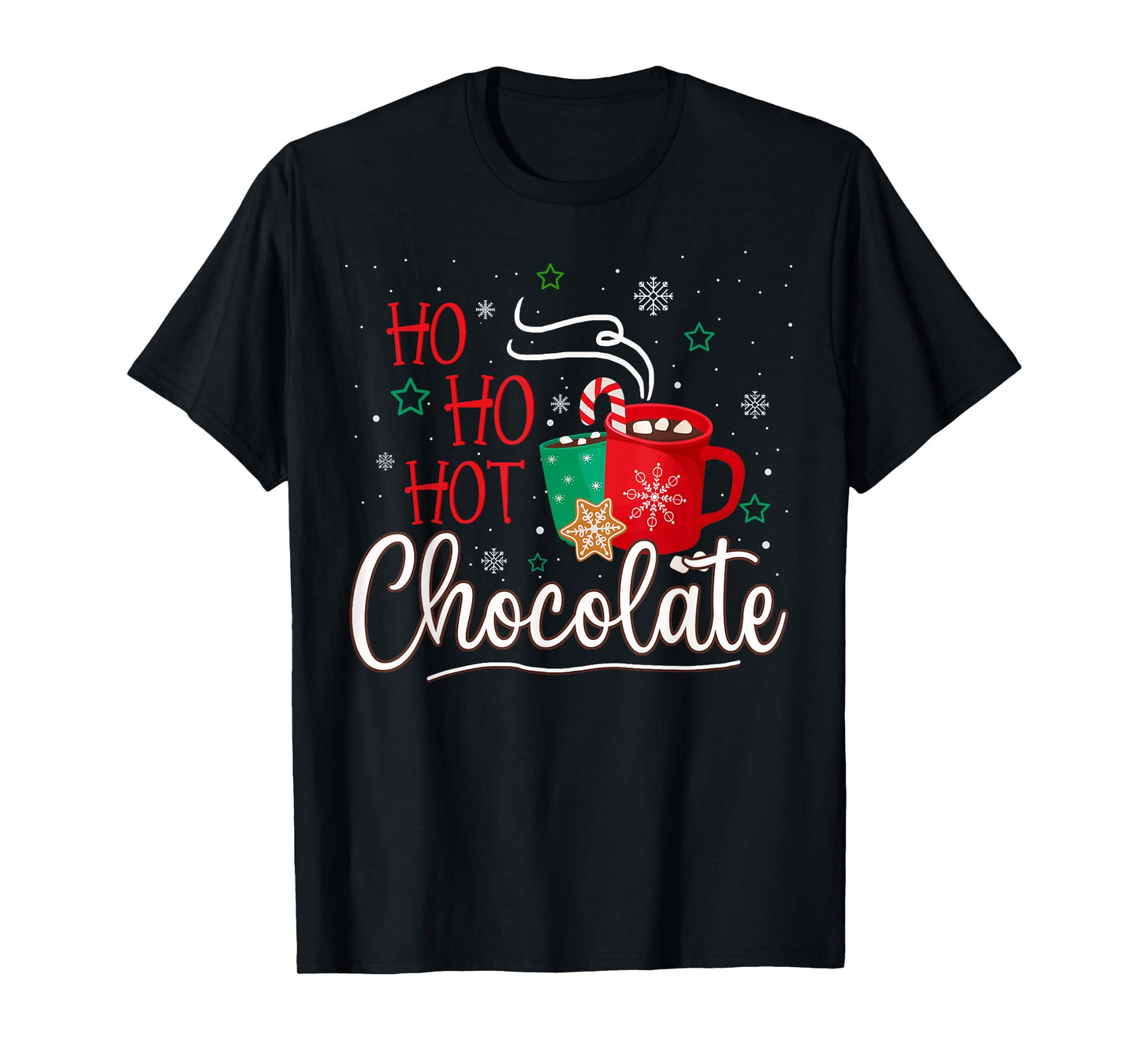 Christmas Mugs Cocoa Lover Ho Ho Hot Chocolate Ugly Sweater T-Shirt