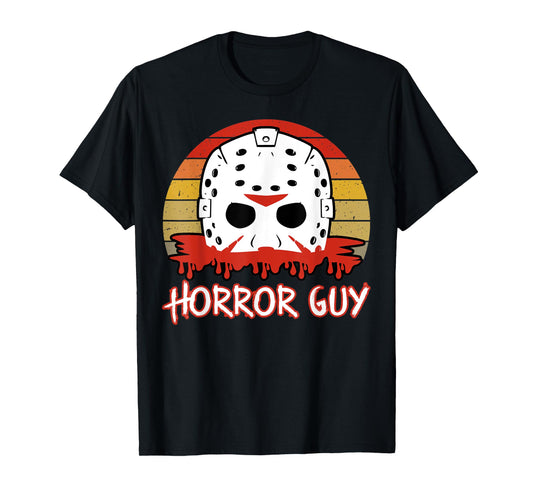 Mens Horror Guy 80s Horror Slasher Movie Fan Halloween T-Shirt