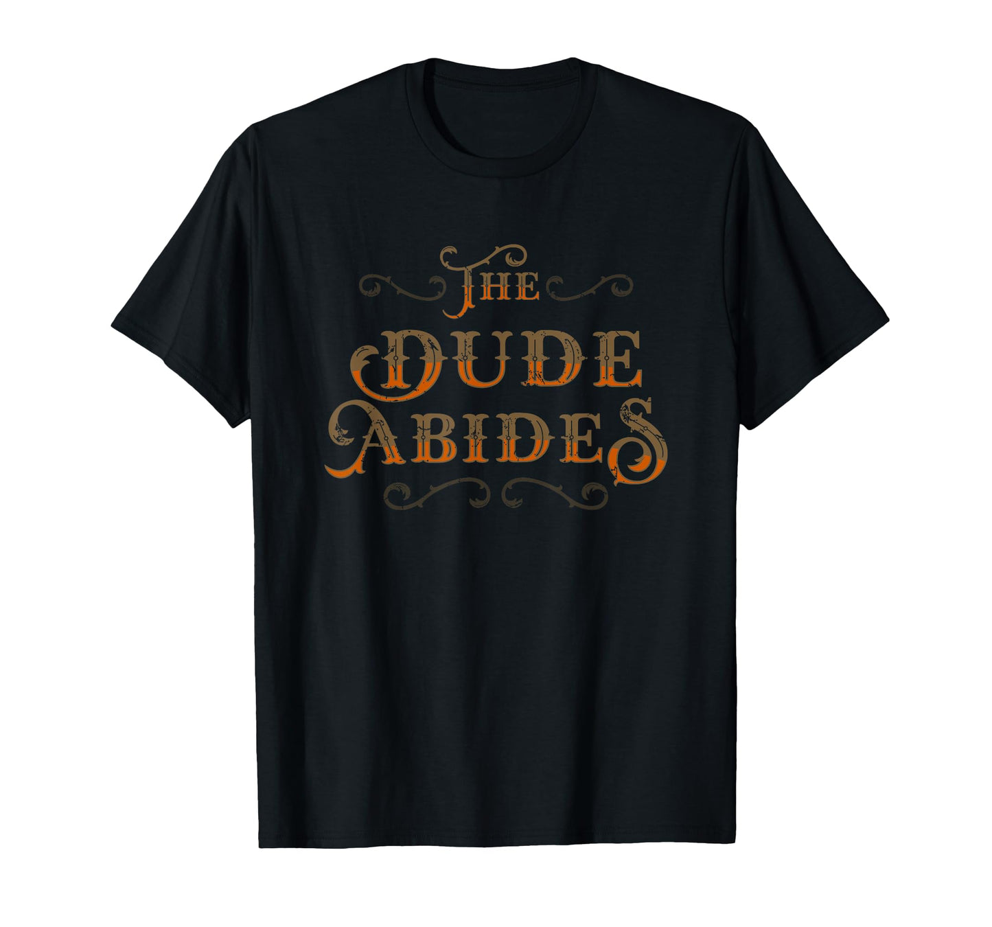 The Dude Abides Vintage Design for Film Loving Bowler T-Shirt