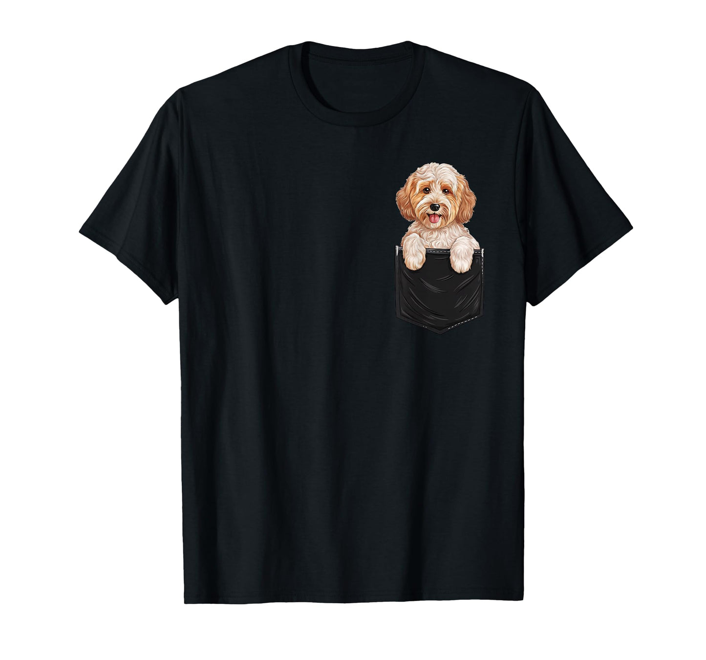 Funny Cockapoo In Pocket Dog Mom Dad T-Shirt
