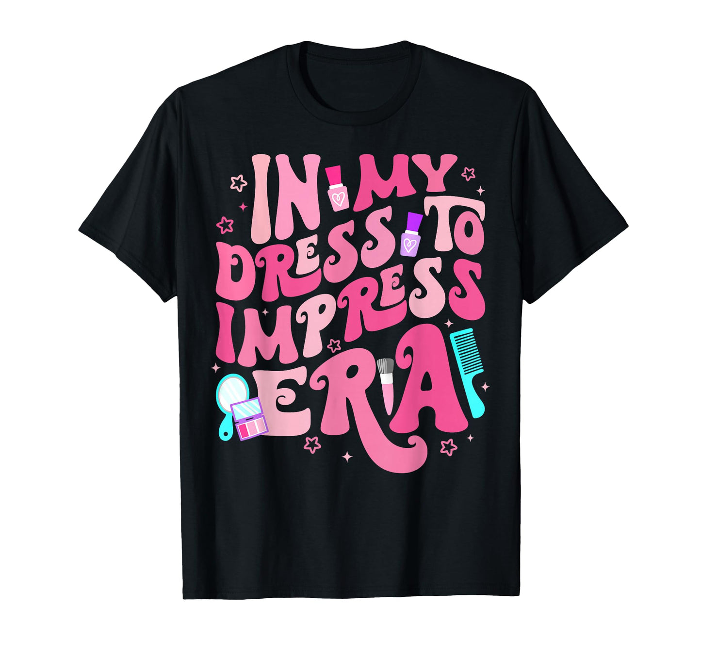 Retro In My Dress To Impress Era Birthday Girl Bday Party T-Shirt