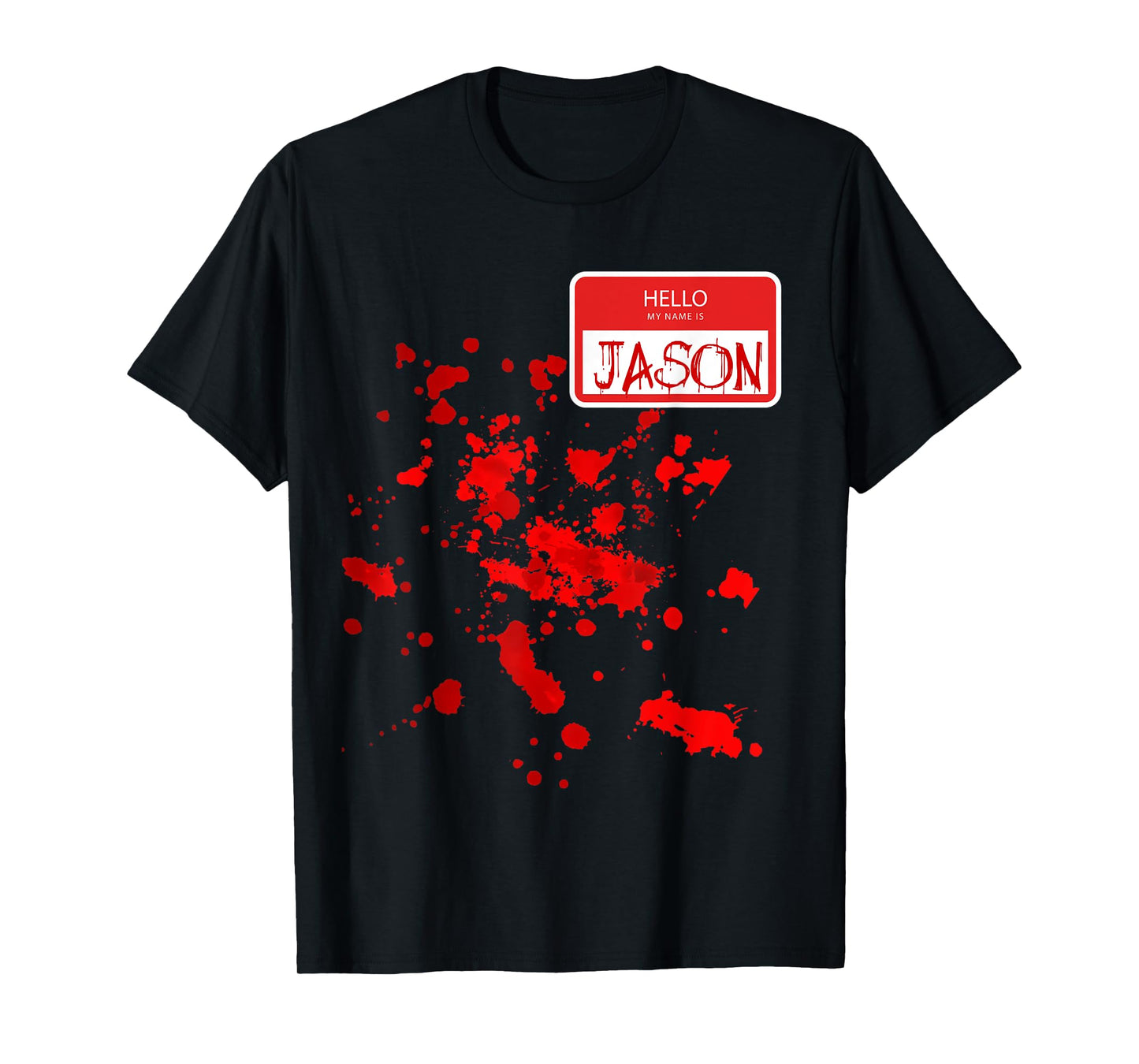Hello my Name is Jason Blood DIY Halloween Party Costume Tee T-Shirt