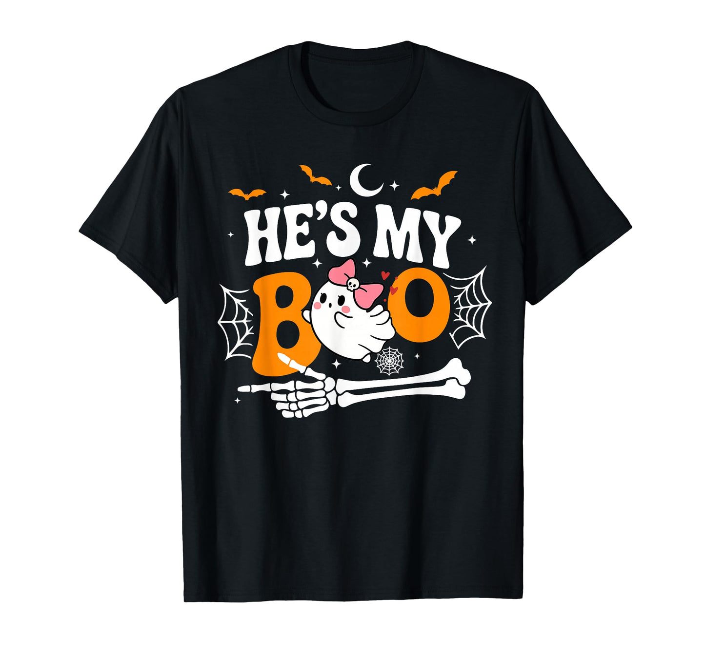 He's My Boo Ghost Matching Halloween Couple Girlfriend T-Shirt
