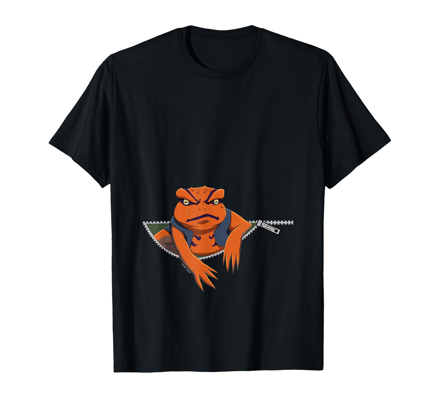 Naruto Shippuden Gamakichi Toad in Zipper Anime T-Shirt