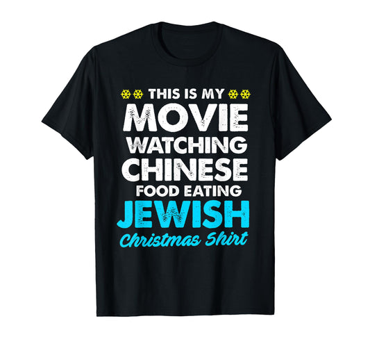 Funny Hanukkah This Is My Christmas Movie Watching T-Shirt