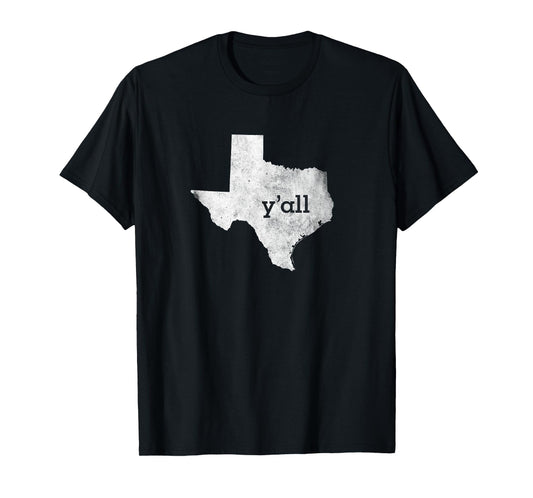 Vintage Texas - State of Texas Y'all Yall T-Shirt