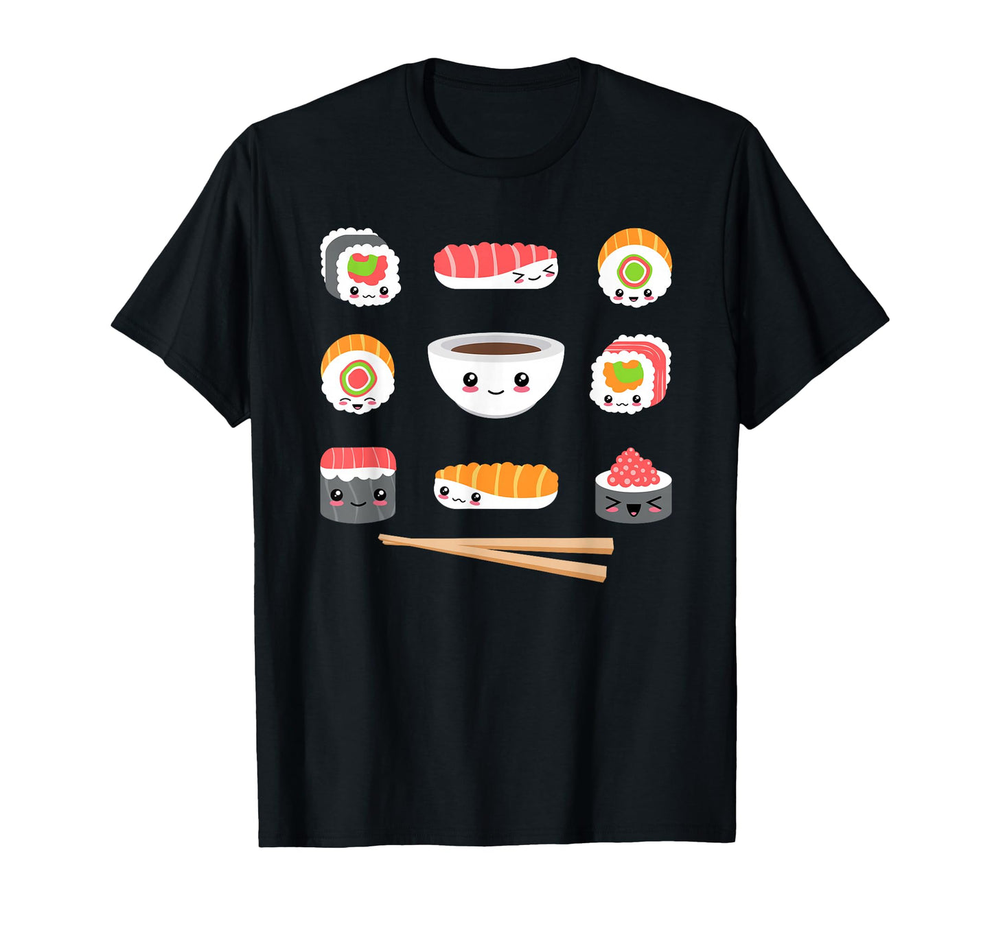 Funny Japanese Food Kawaii Sushi Lovers Anime Men Women Kids T-Shirt