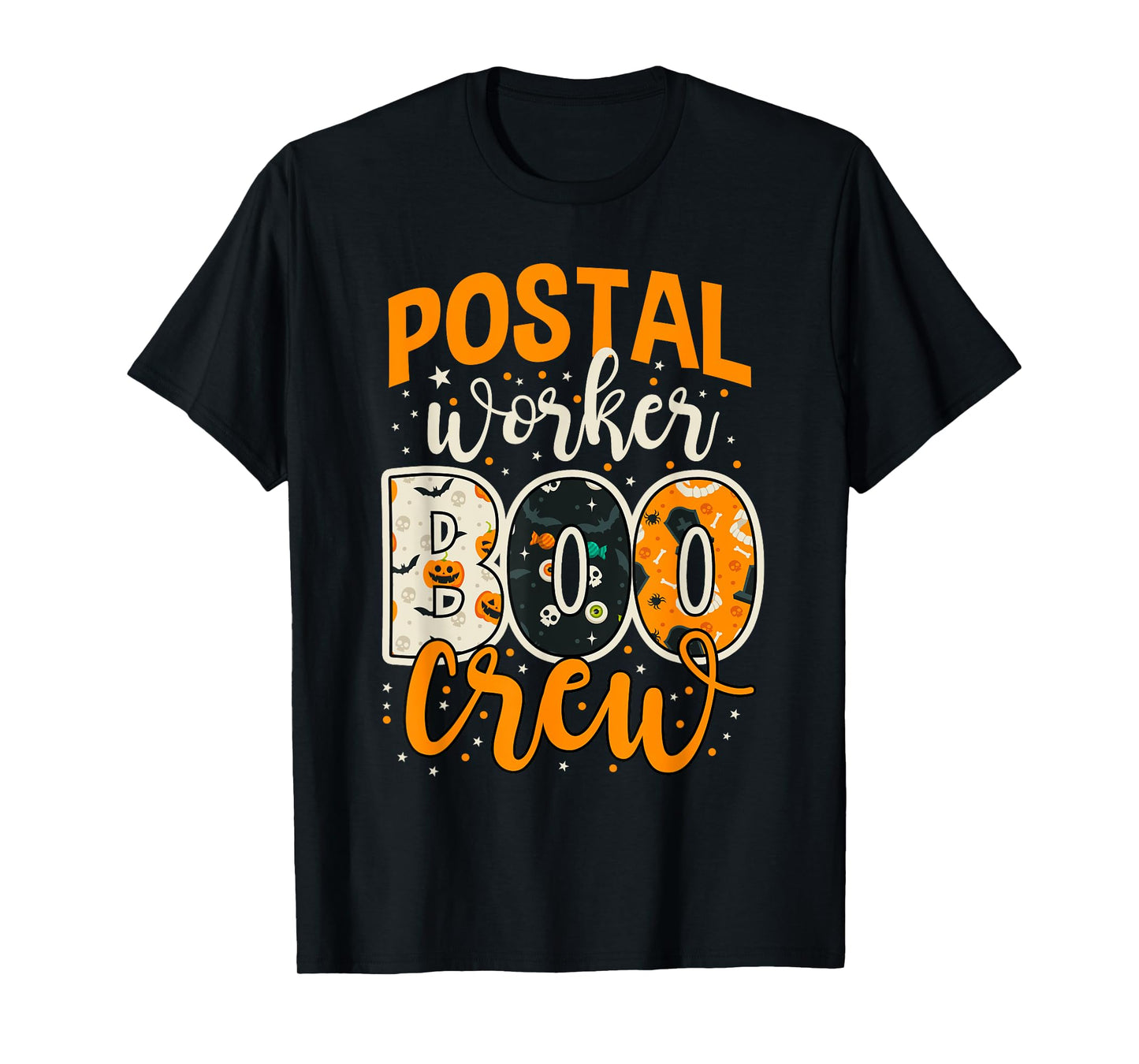 Postal Worker Boo Crew Funny Halloween Postal Worker T-Shirt