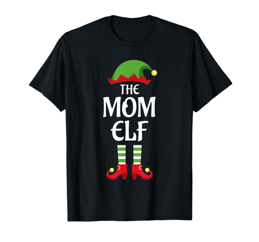 Mom Elf Family Matching Group Christmas T-Shirt