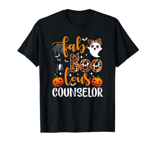 Cute Ghost Faboolous Counselor Funny Counselor Halloween T-Shirt