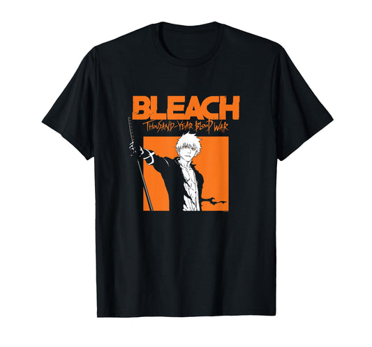 Bleach: Thousand Year Blood War Ichigo with Orange Logo T-Shirt