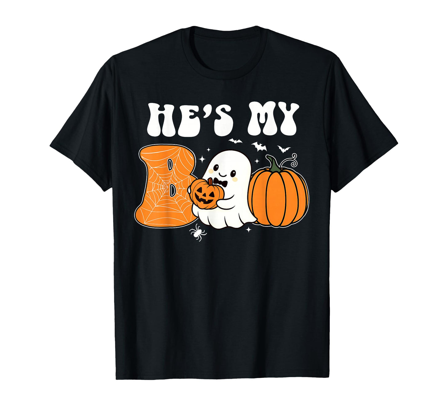 He's My Boo Funny Matching Halloween Couples She's My Boo T-Shirt