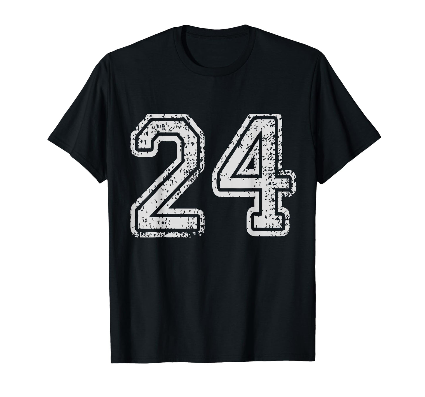 Team Jersey Uniforms Number 24 School Sports 24th Birthday T-Shirt