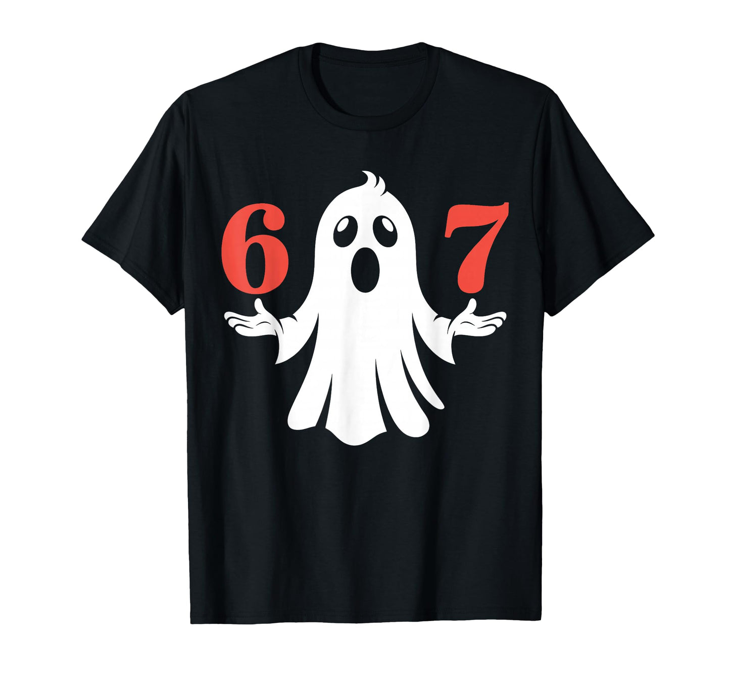 Six Seven Meme 6 7 Halloween Ghost Costume T-Shirt