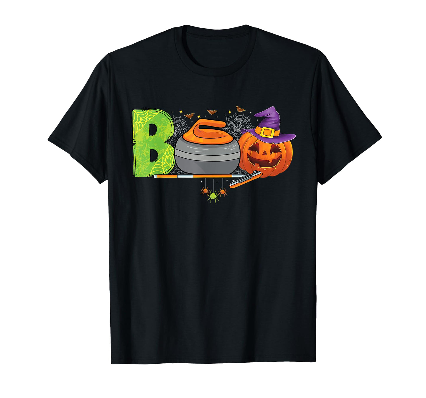 Boo Curling Player ice Sports Curling Halloween costume T-Shirt