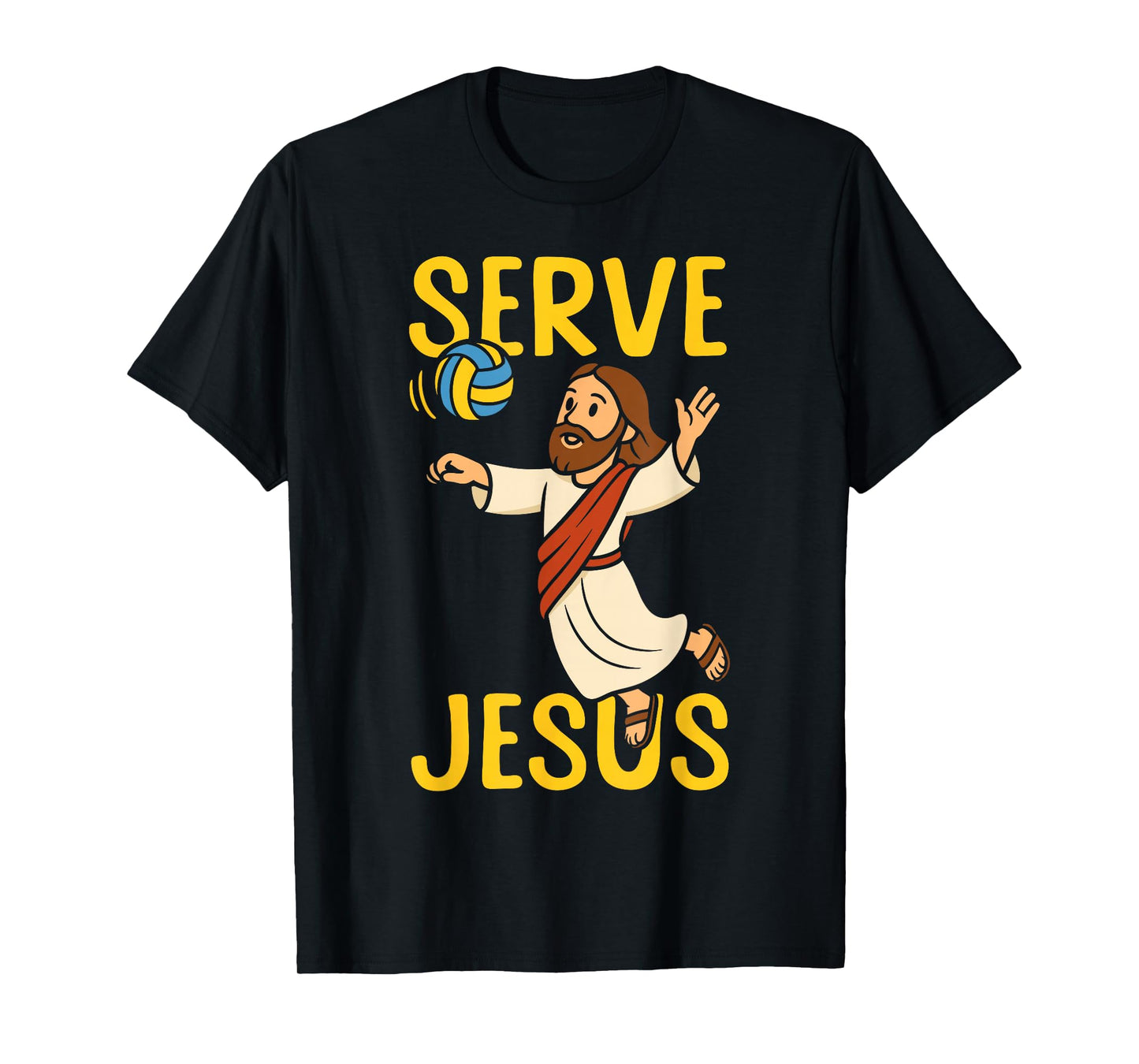 Volleyball Player Team Jesus Serve Jesus T-Shirt