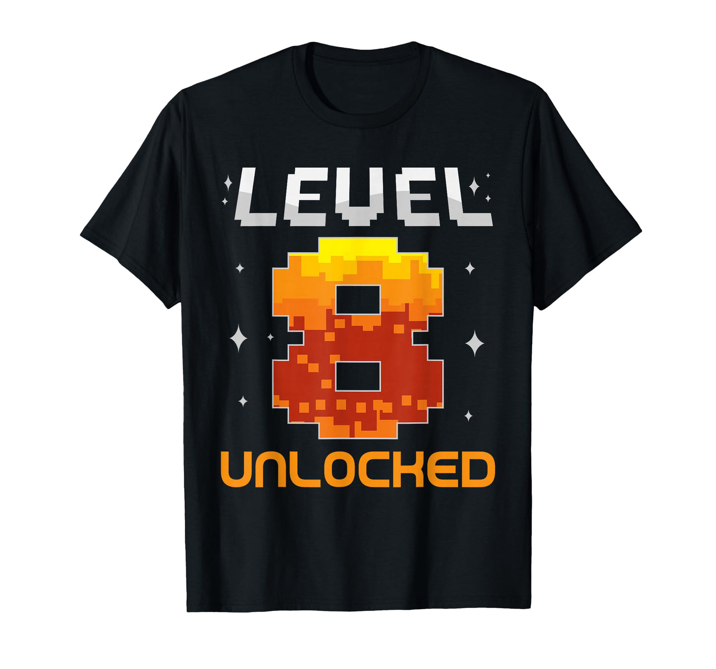 Level 8 Unlocked 8th Birthday Eight Years Old Gamer Gaming T-Shirt