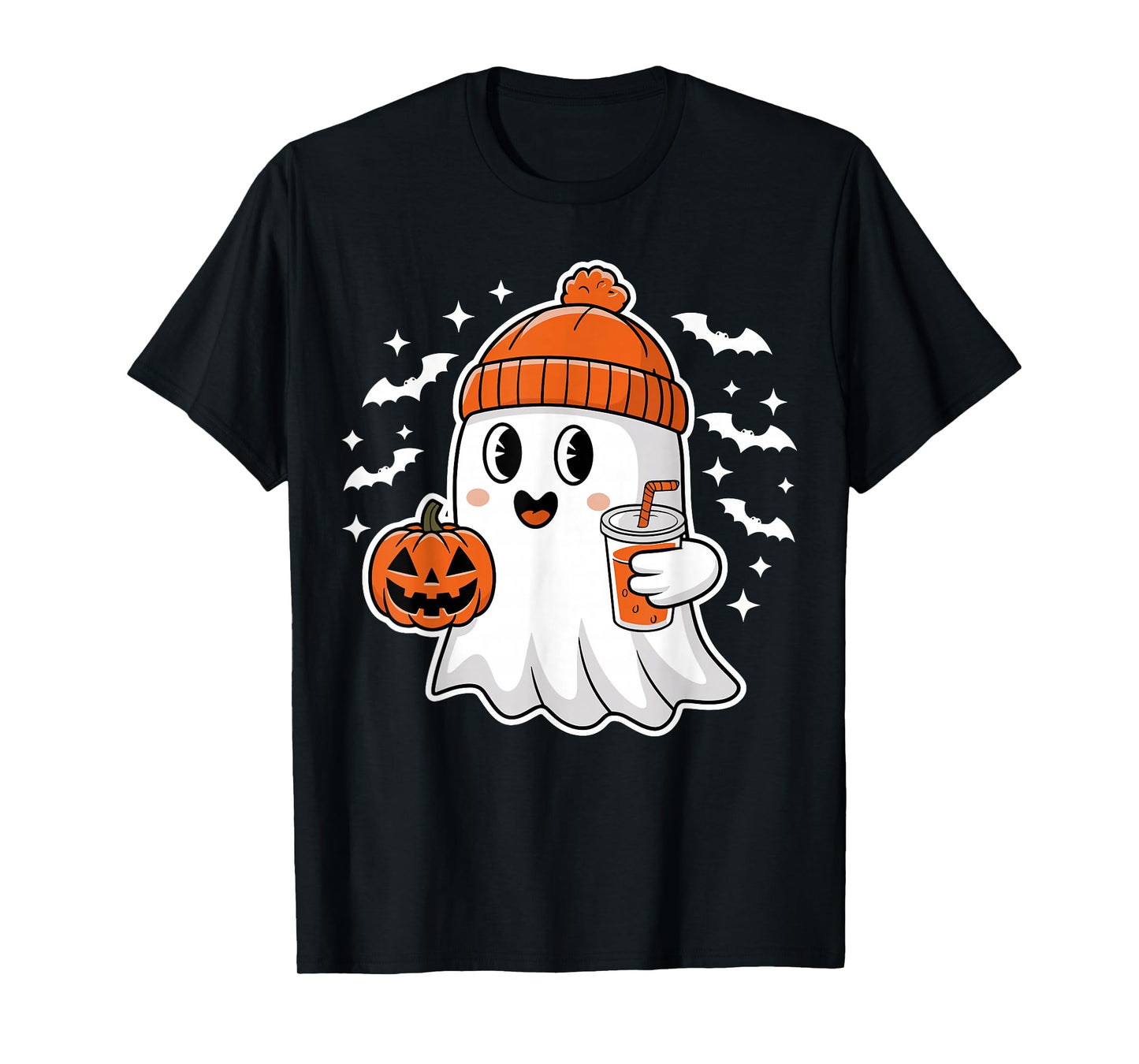 Halloween Ghost Drink Pumpkin T-Shirt