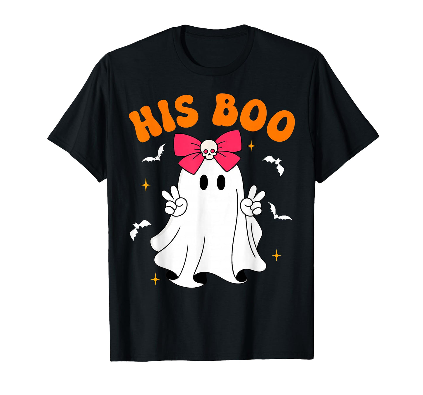 Her Boo & His Boo Funny Matching Halloween Couples T-Shirt
