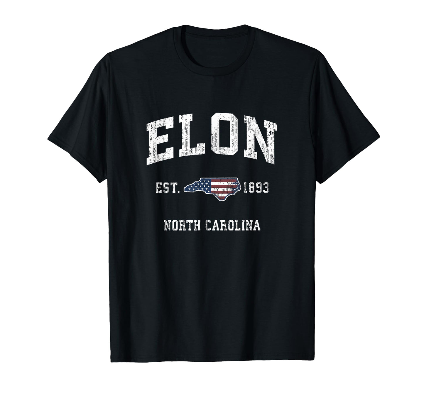 Elon North Carolina NC Vintage American Flag Sports Design T-Shirt