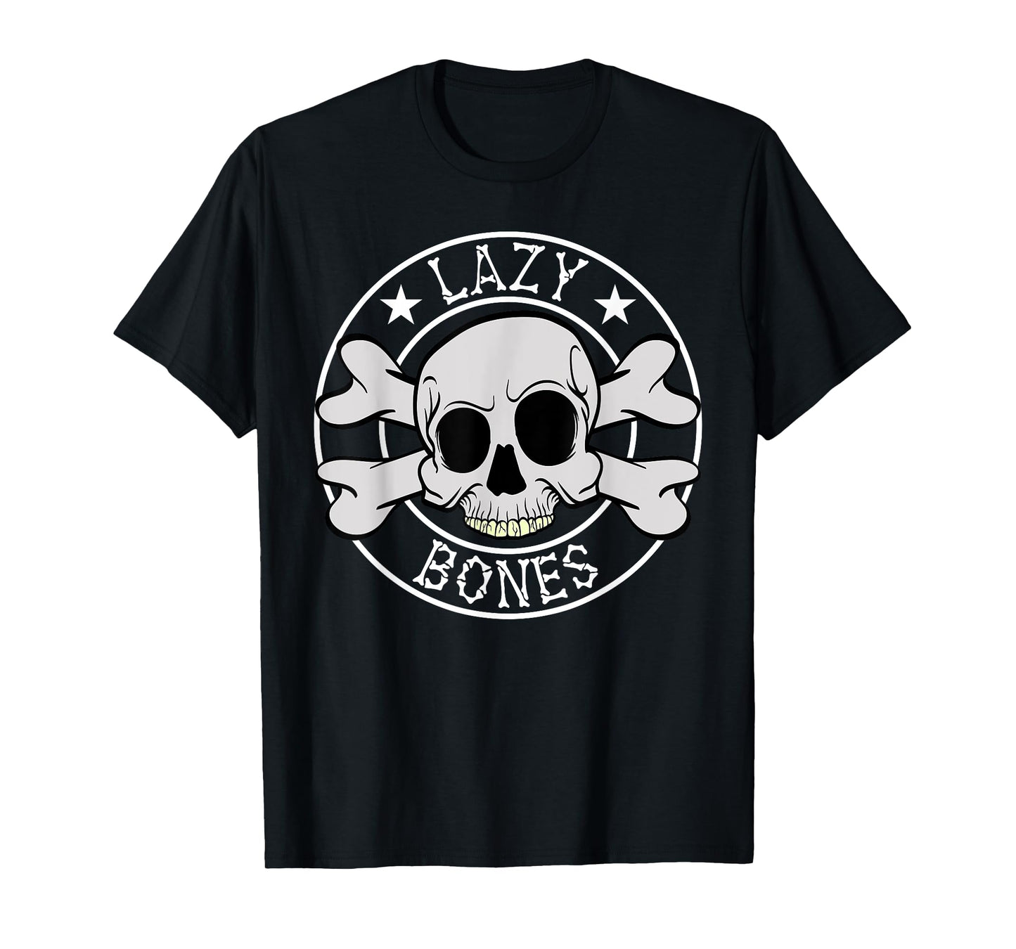 Lazy Bones Skeleton Halloween Costume Horror movies T-Shirt
