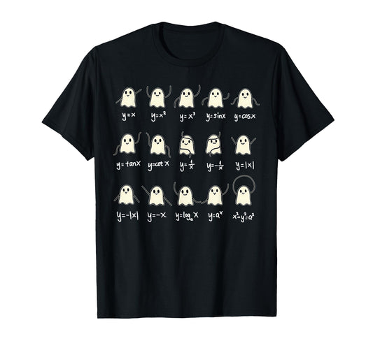 Math Dance Ghost Halloween Spooky Cute Ghost Math Teacher T-Shirt