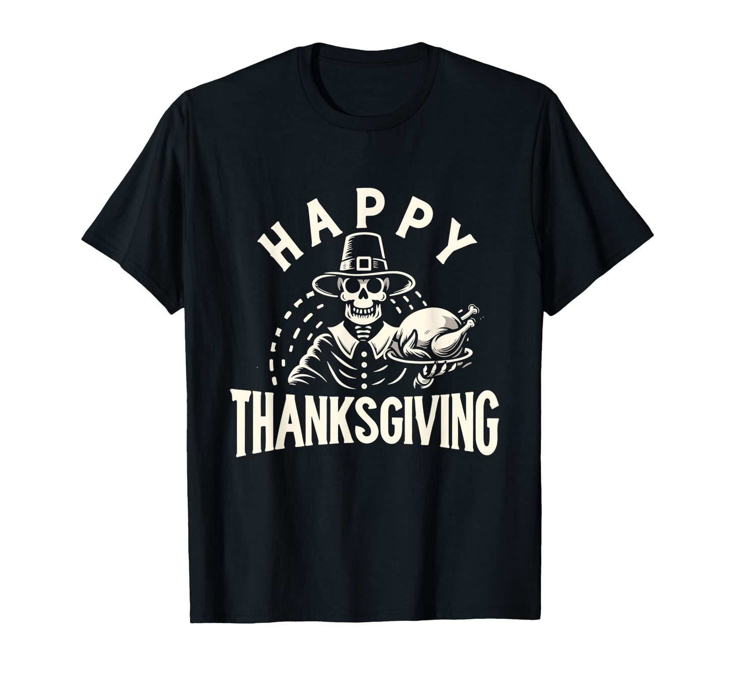 Happy Thanksgiving Skeleton and Turkey T-Shirt
