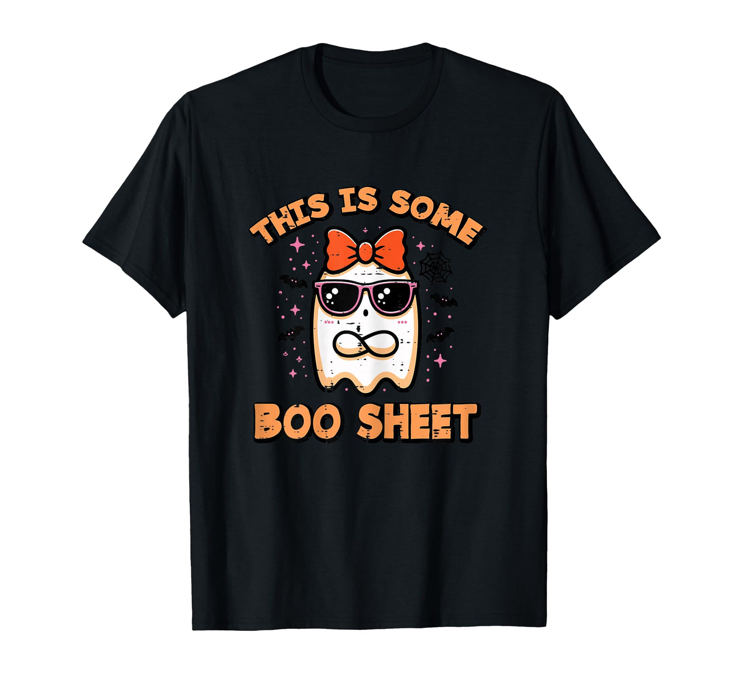 Halloween Ghost Bow Boo Sheet Funny Costume Pun Women Teens T-Shirt