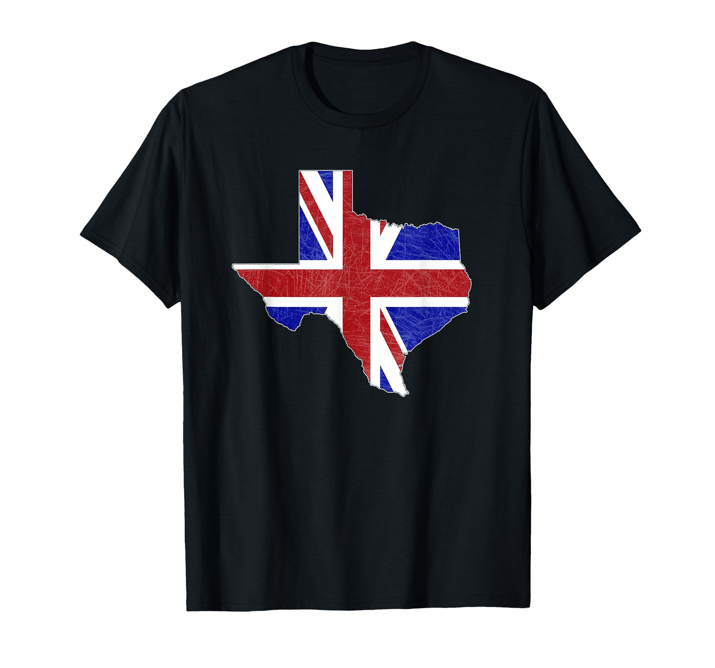 British Texas - UK Union Jack Flag Texas State Shape Design T-Shirt