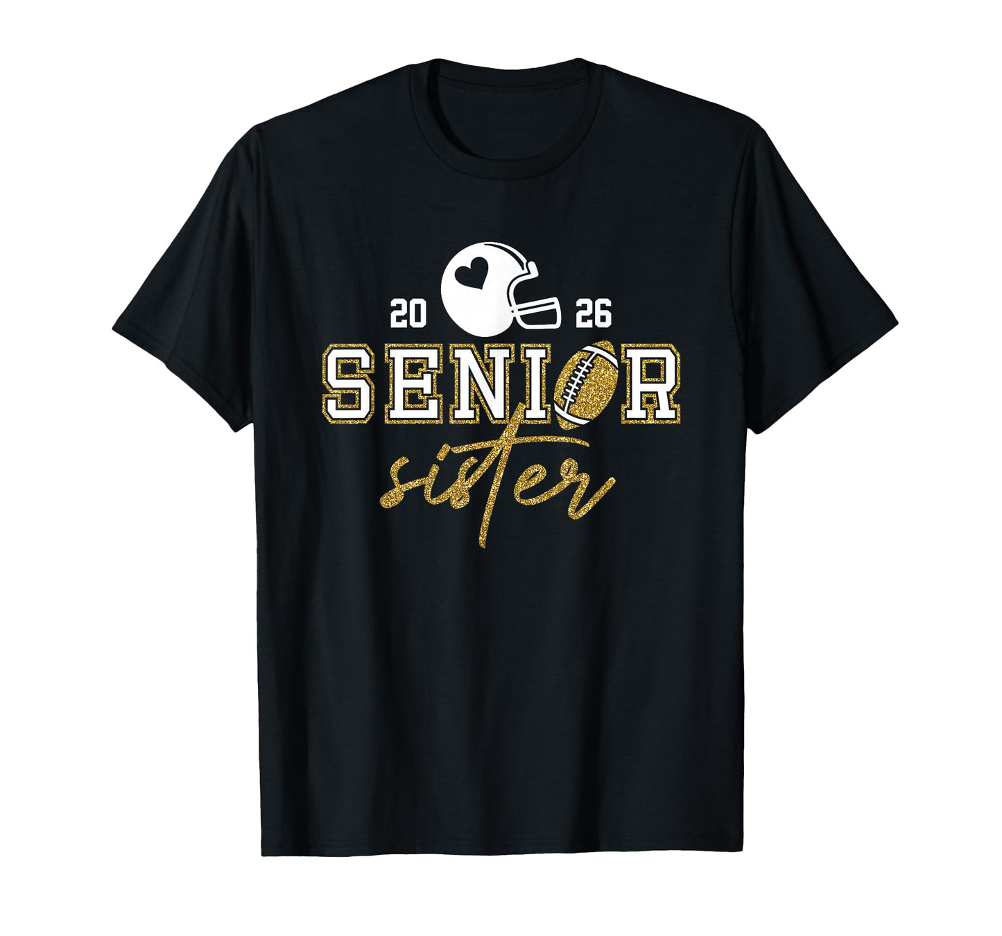 American Football Sister Senior Class of 2026 Family T-Shirt
