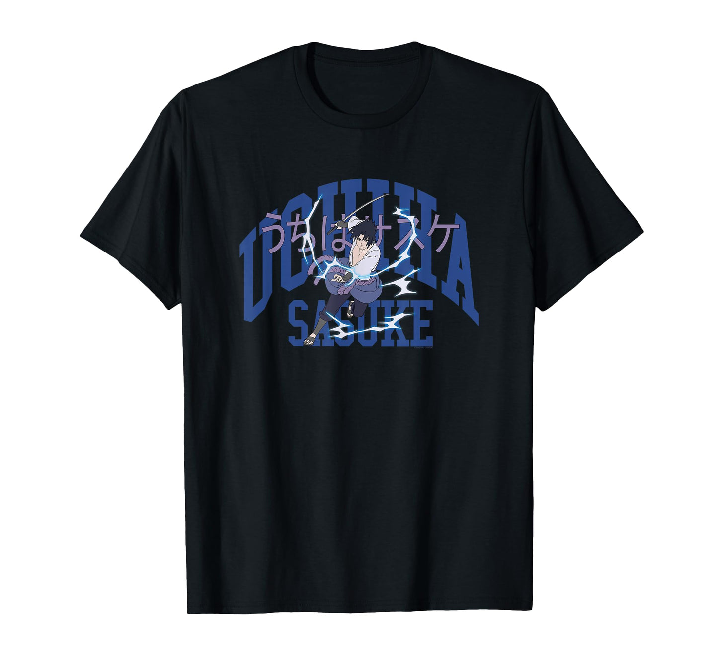 Naruto Shippuden Uchiha Sasuke Collegiate Anime T-Shirt