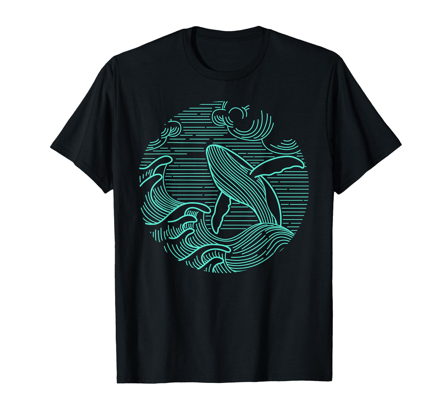 Humpback Whale Marine Life Ocean Nature Sea Blue Waves T-Shirt