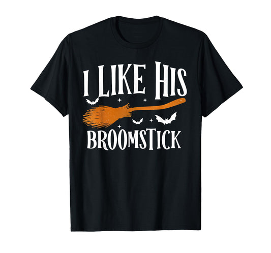 I Like Her Pumpkins I Like His Broomstick Halloween Couples T-Shirt