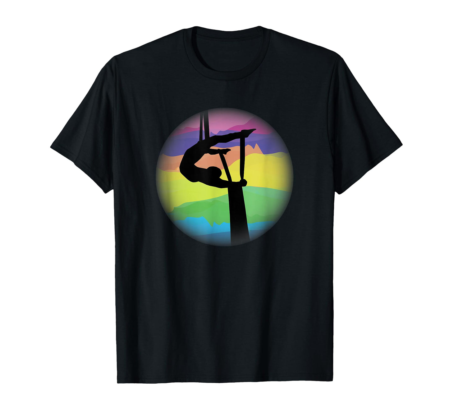 Aerial Silks Bright Silhouette Graphic T-Shirt