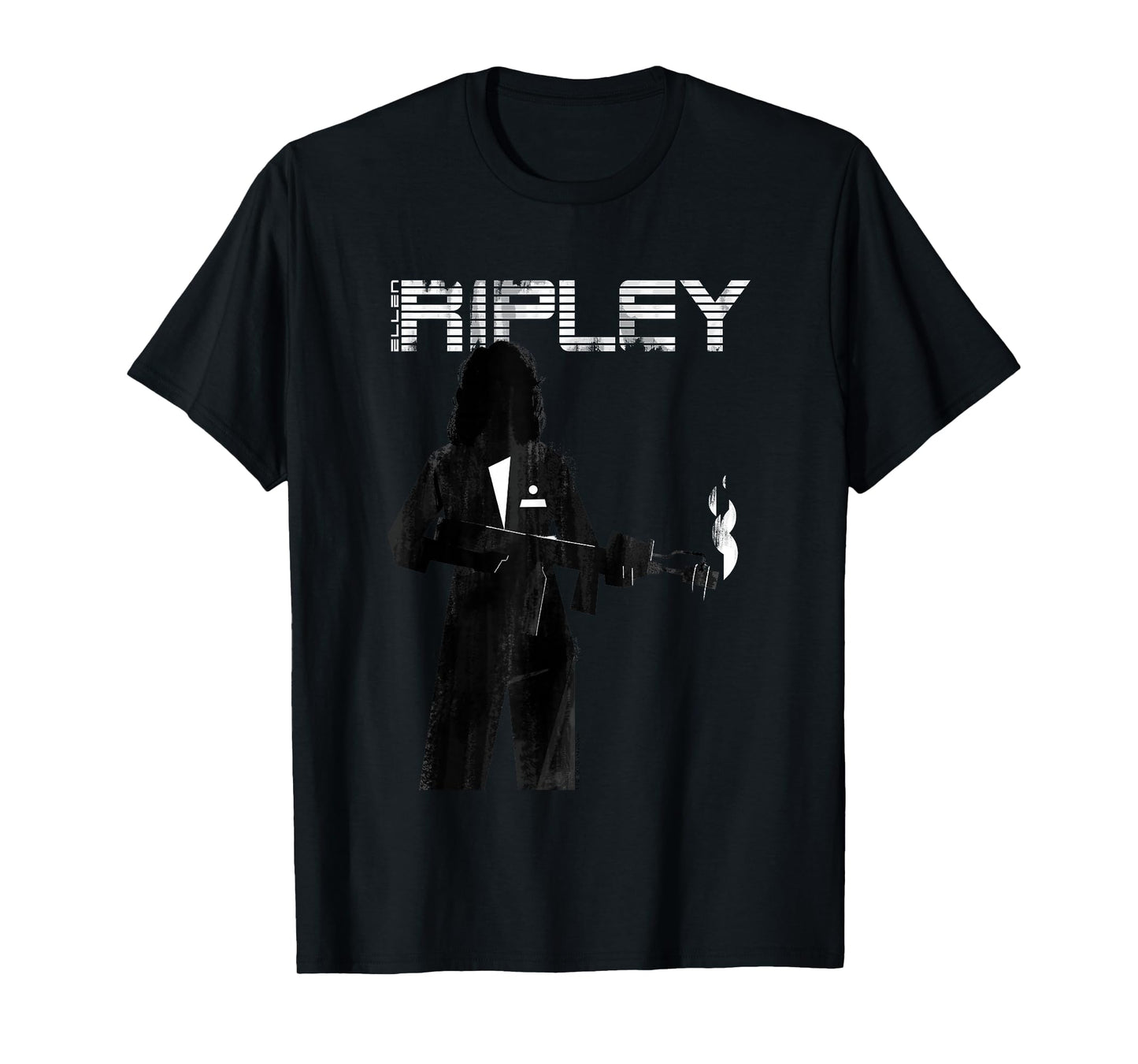 Aliens Iconic Strong Ellen Ripley Retro Silhouette Portrait T-Shirt