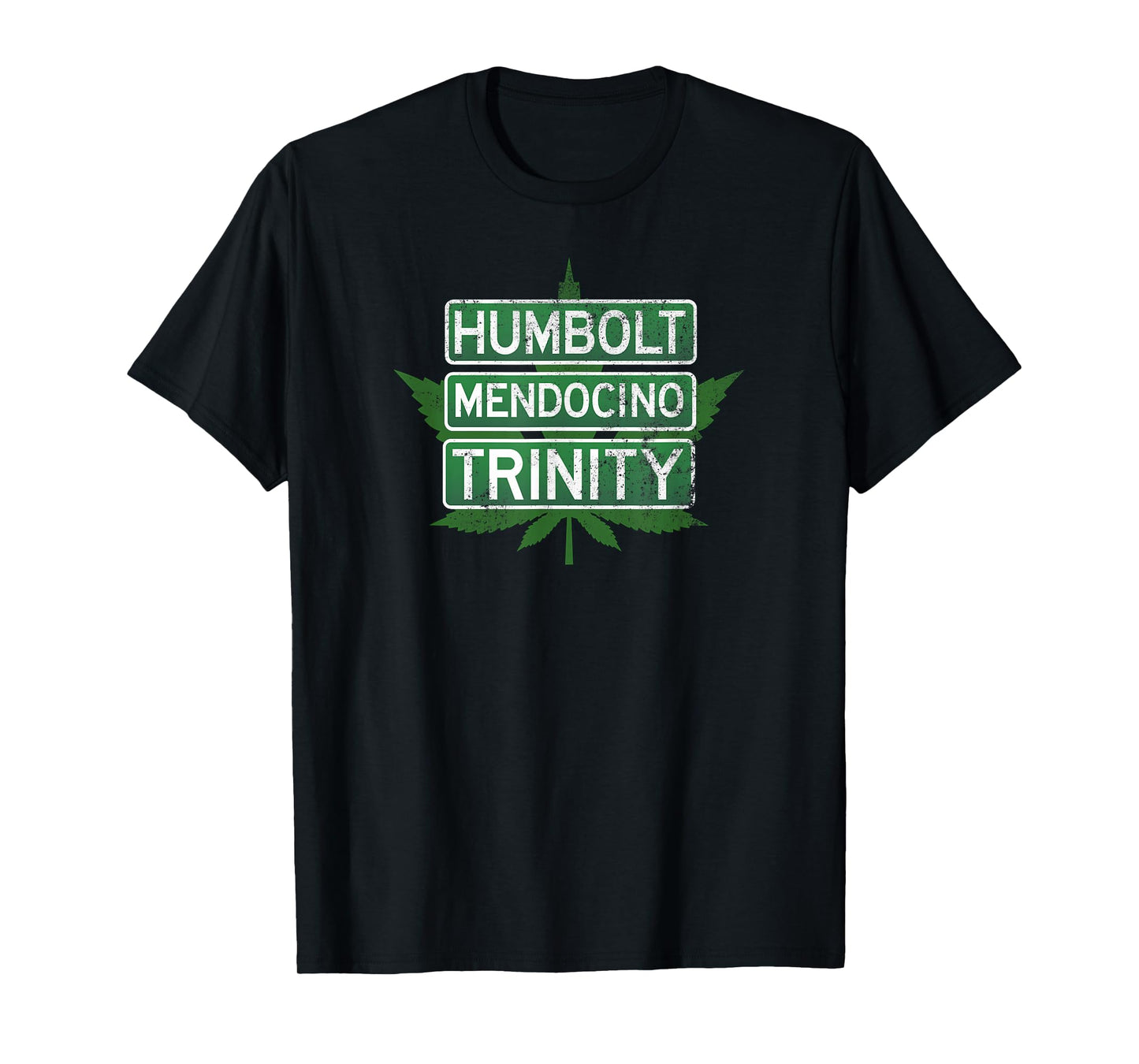 Humbolt Mendocino Trinity T-Shirt | Distressed Style T-Shirt T-Shirt